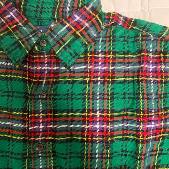 Ralph Lauren Plaid Flannel Top - Picture 2 of 3